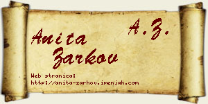 Anita Žarkov vizit kartica